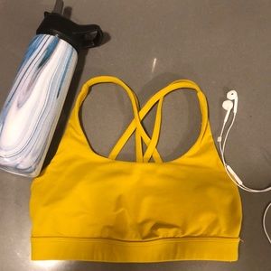 Lululemon gently worn sports bra canary yellow size 4